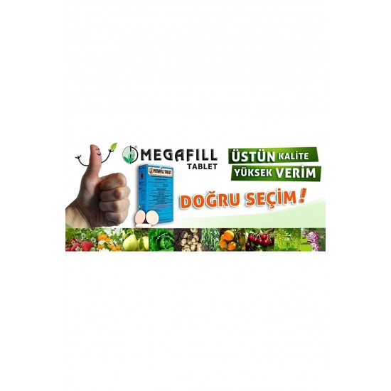 Megafill Tablet (Gibberellic Asit) 1 gramlık Tablet 10 adet.