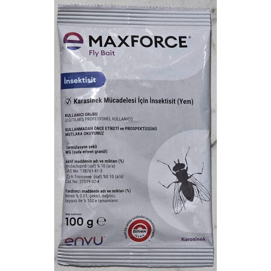 Maxforce Fly Bait Kara Sinek Mücadelesi için insektisit 100 Gram 