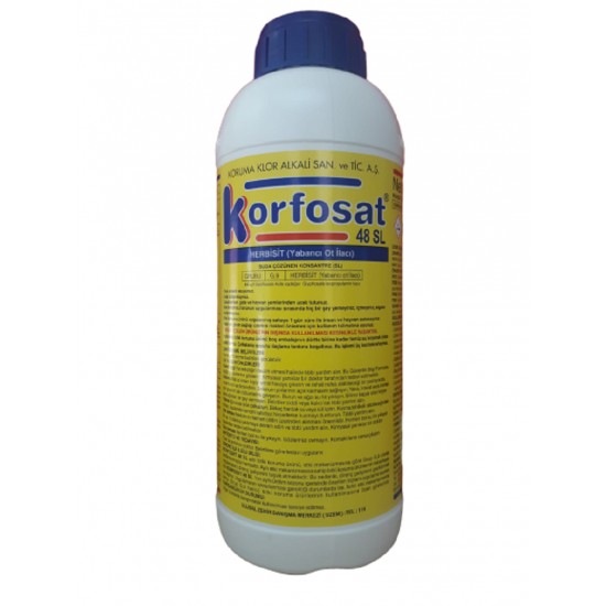 Korfasat 48 SL Yabancı Ot İlacı Total Herbisit Yeşil Kurutan 1 Litre 