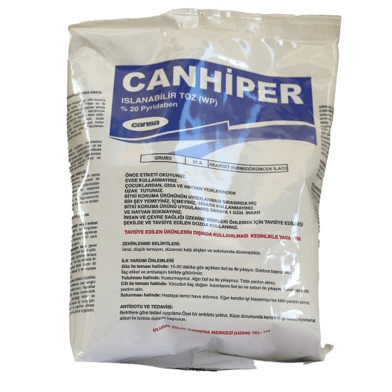 Canhiper 20 WP Kırmızı Örümcek Akar Bit ilacı 1000 gram 