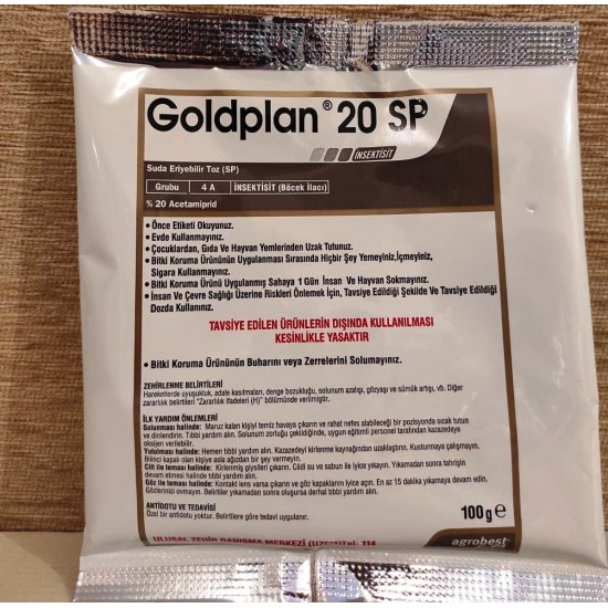 GOLDPLAN 20 SP Kokusuz, Unlu Bit, Yaprak Biti, Piresi, Kezbi, Sinek, Böcek Temizleyici 100 gr